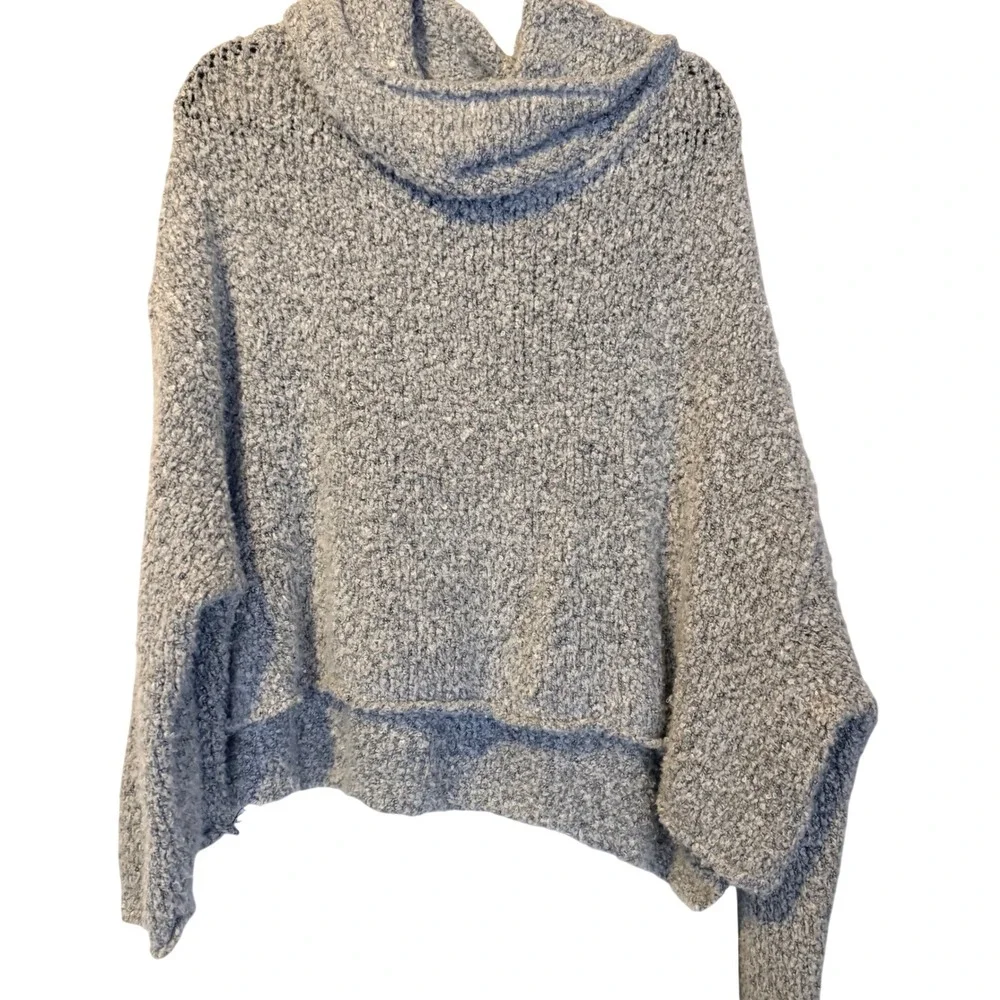 Free People BFF Marled Knit Cowl Neck‎ Oversized Pullover Sweater M Boho Cozy